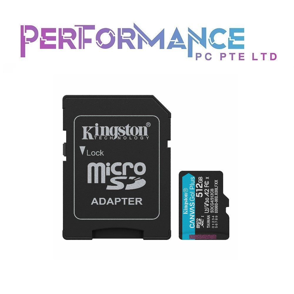 Kingston SDCG4  microSDXC Canvas Go Plus Gen4 200MB 64GB/ 128GB/ 256GB/ 512GB /1TB  (LIFETIME WARRANTY BY CONVERGENT)
