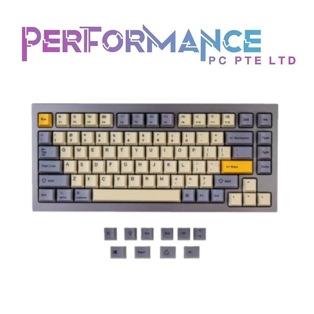 Keychron Keycap Retro/Ocean/Iceberg/Forest/Unicorn/Wheat Grey/Black White/Orange White/Beach Dye-Sub PBT OEM Profile for Q1,Q2,K2 (1 YEAR WARRANTY BY TECH DYNAMIC PTE LTD)