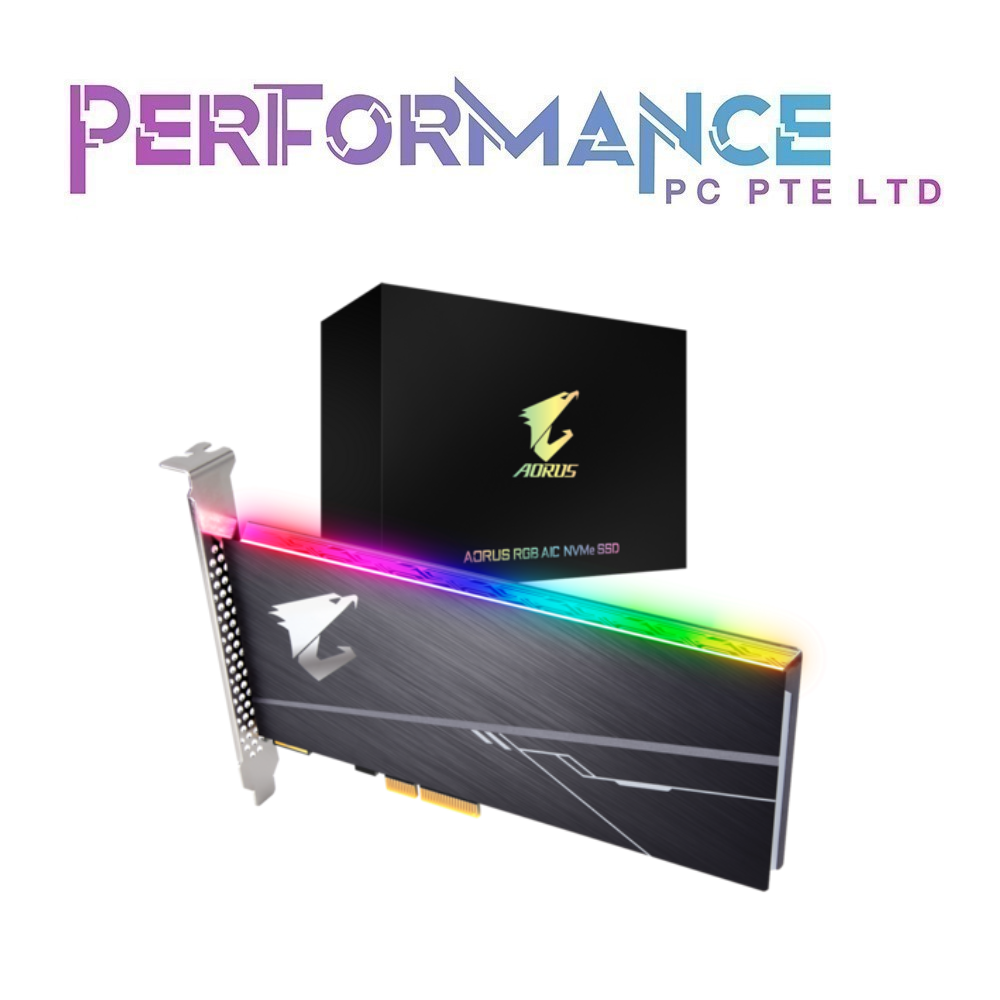GIGABYTE AORUS RGB AIC NVMe 1.3 PCIe 3.0x4 SSD 512GB/1TB (R3480 / W2100) (5 YEARS WARRANTY BY CDL TRADING PTE LTD)