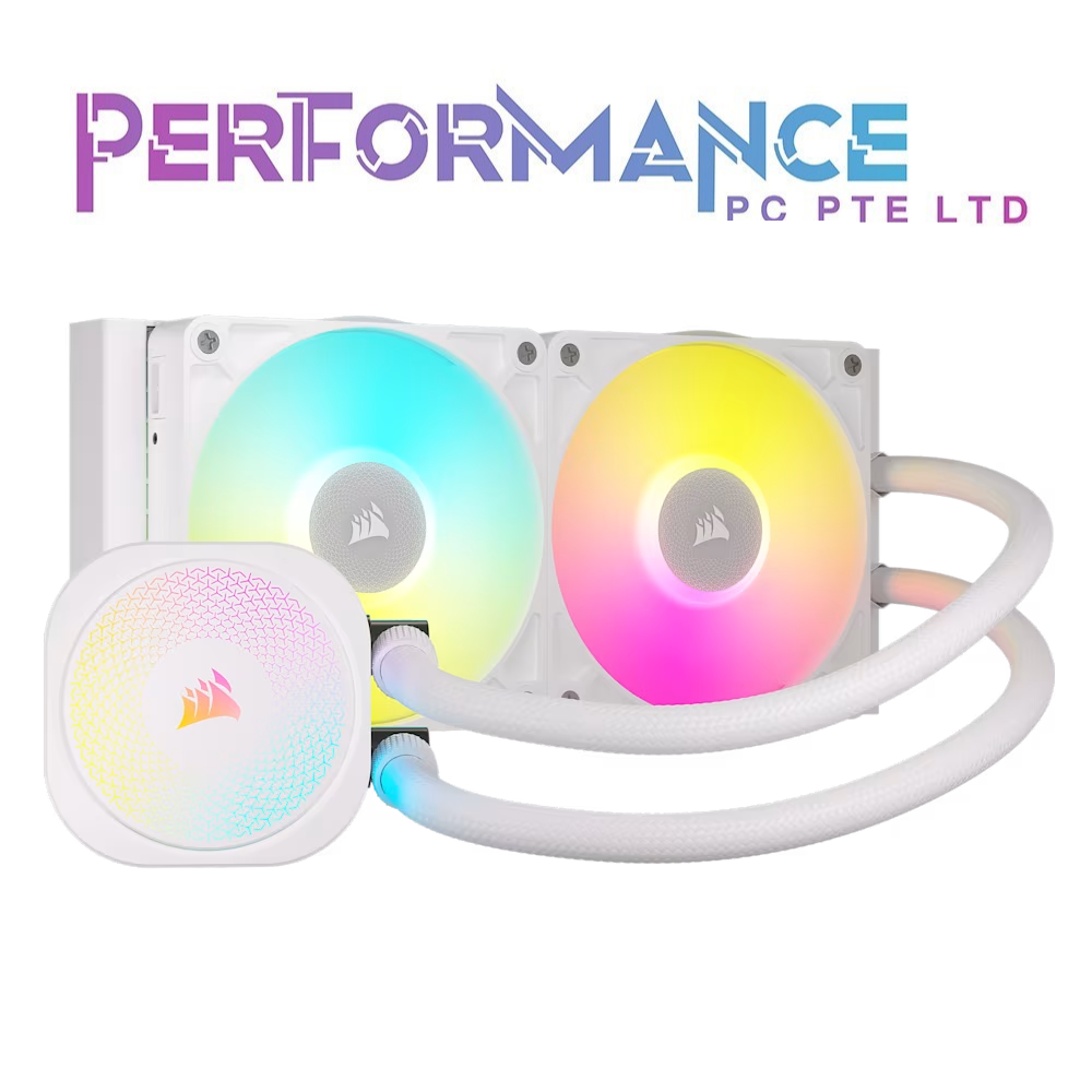 CORSAIR ICUE LINK TITAN 240/360 RX RGB LIQUID CPU COOLER BLACK/WHITE (6 YEARS WARRANTY BY CONVERGENT SYSTEMS PTE LTD))