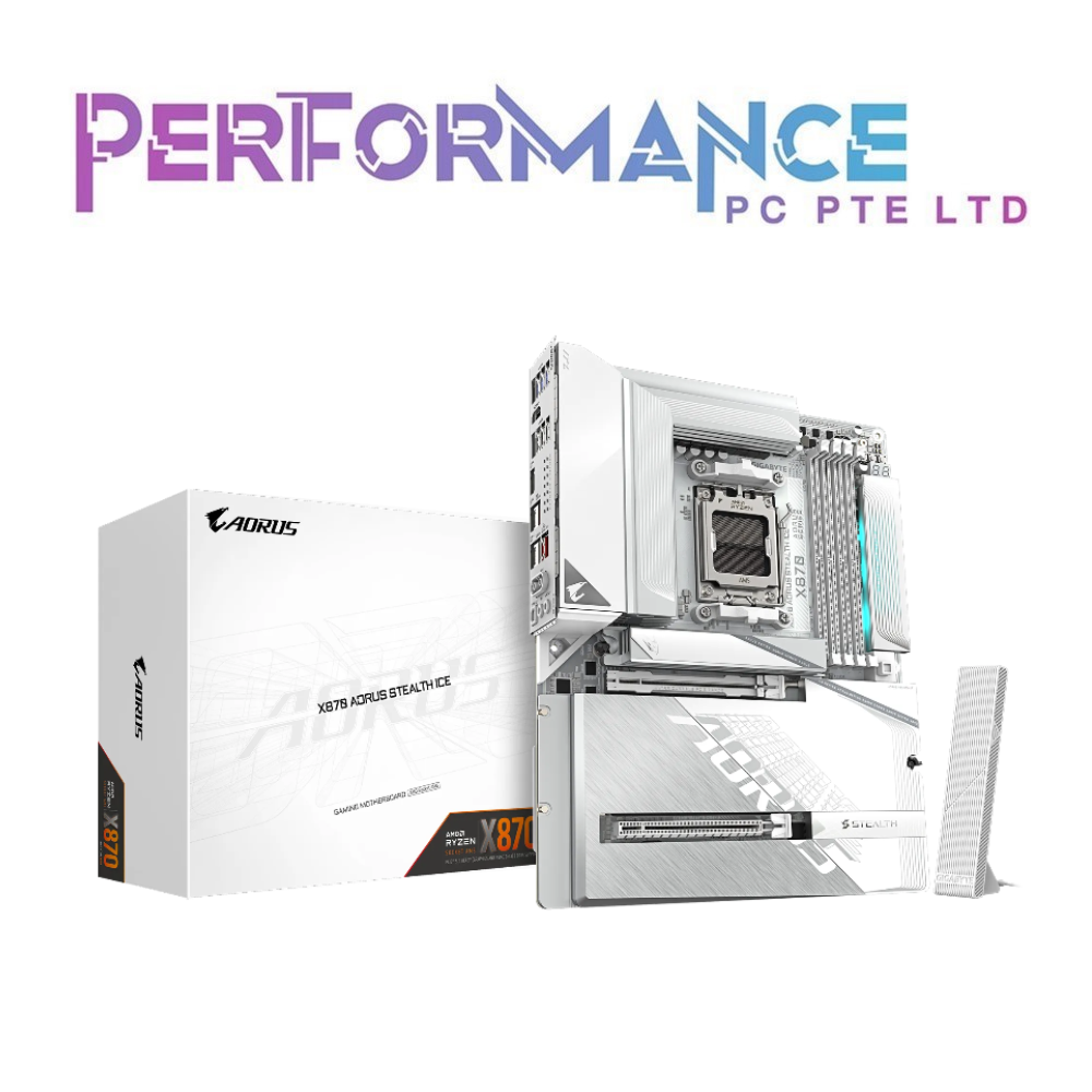 (Pre-Order) GIGABYTE X870 AORUS STEALTH ICE GAMING MOTHERBOARDS (3 YEARS WARRANTY BY CDL TRADING PTE LTD)