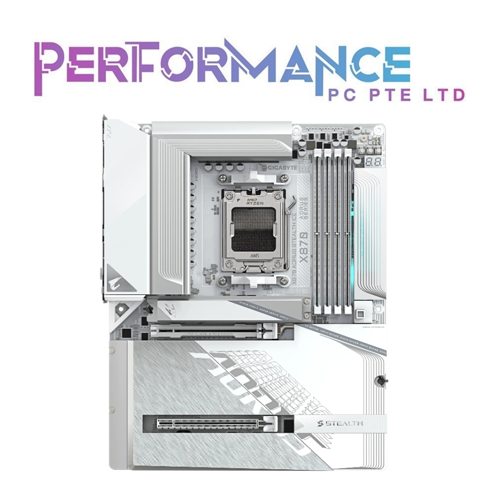 (Pre-Order) GIGABYTE X870 AORUS STEALTH ICE GAMING MOTHERBOARDS (3 YEARS WARRANTY BY CDL TRADING PTE LTD)