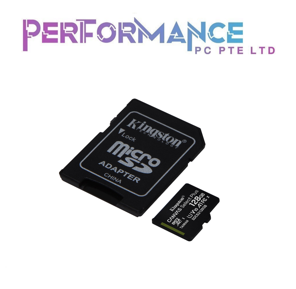 Kingston Canvas Select Plus MICRO SD Card 100MB/s 64GB/128GB/256GB (LIFETIME WARRANTY BY CONVERGENT SYSTEM PTE LTD)