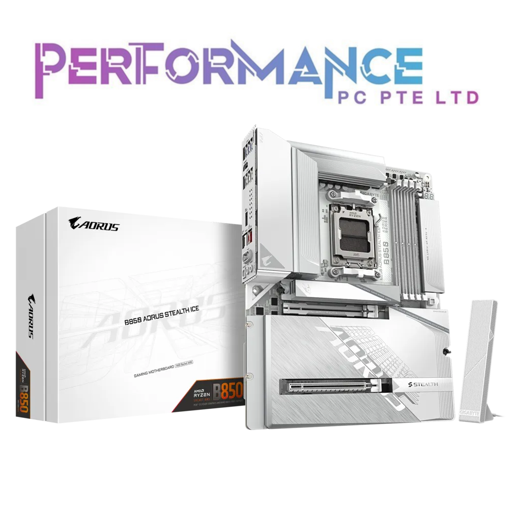 (Pre-Order) GIGABYTE B850 AORUS STEALTH ICE GAMING MOTHERBOARDS (3 YEARS WARRANTY BY CDL TRADING PTE LTD)