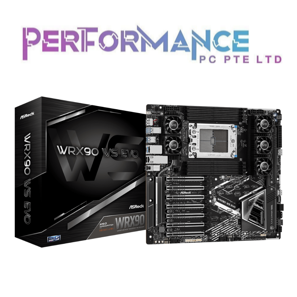 ASRock WRX90 WRX 90 WS EVO Threadripper PRO Processors EEB Form Factor Motherboard (6 YEARS WARRENTY BY TECH DYNAMIC)