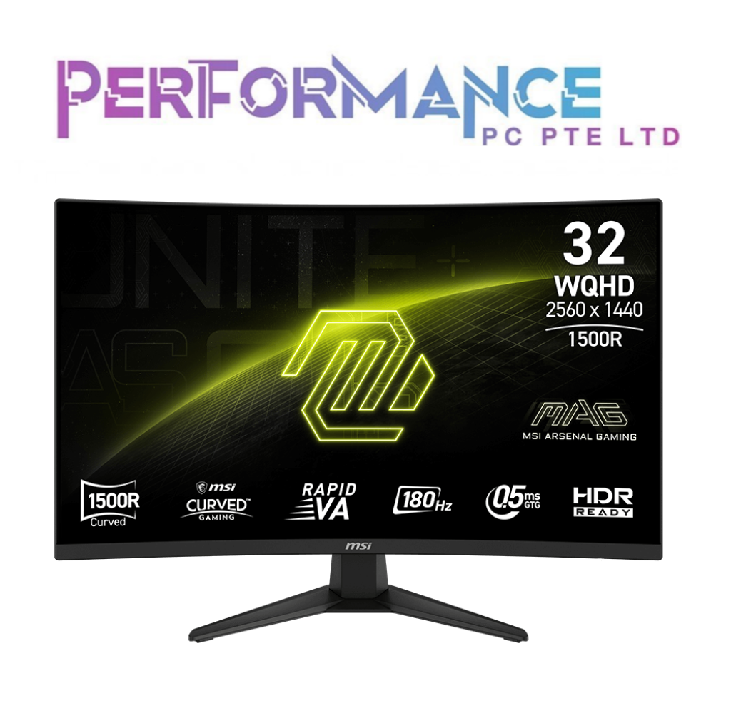 MSI MAG 321CQF E18 32" 180hz 2560x1440 0.5ms GAMING MONITOR (3 YEARS WARRANTY BY CORBELL TECHNOLOGY PTE LTD)