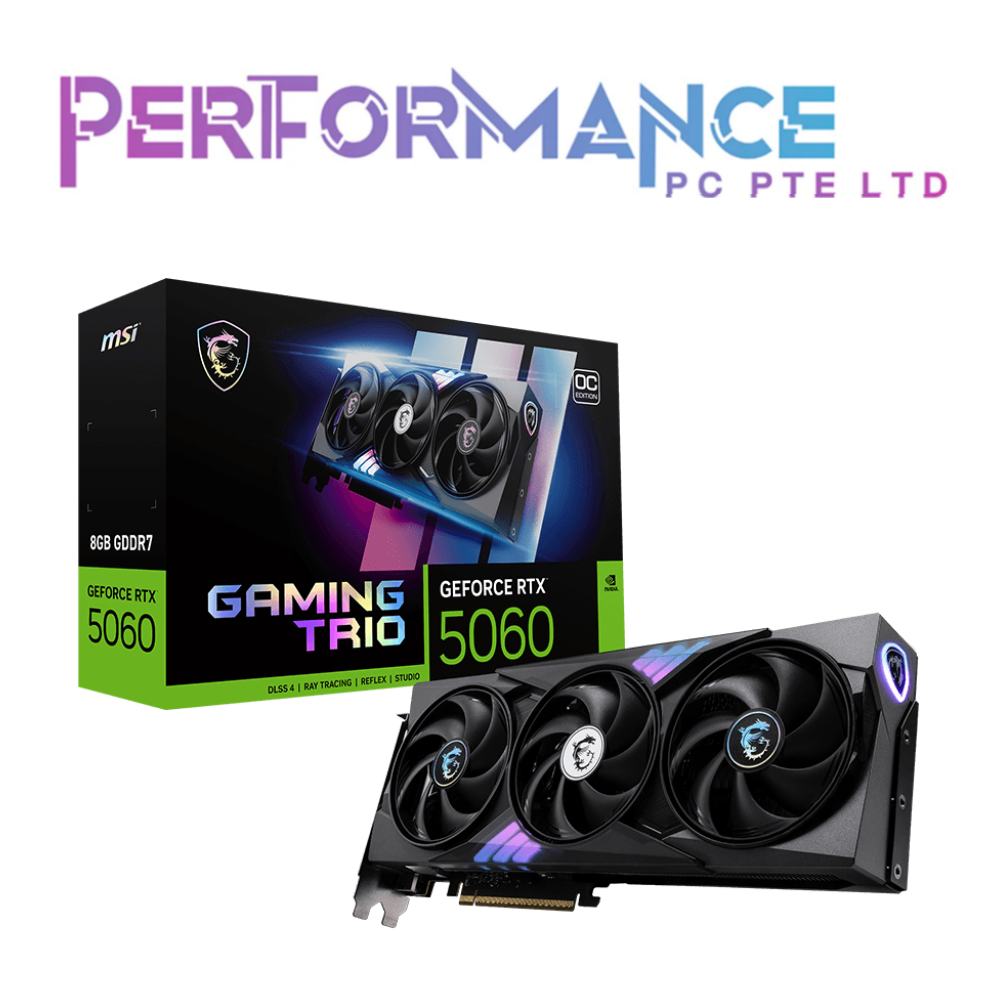 MSI GeForce RTX™ 5060 8G GAMING TRIO OC GRAPHICS CARD (3 YEARS WARRANTY BY CORBELL TECHNOLOGY PTE LTD)
