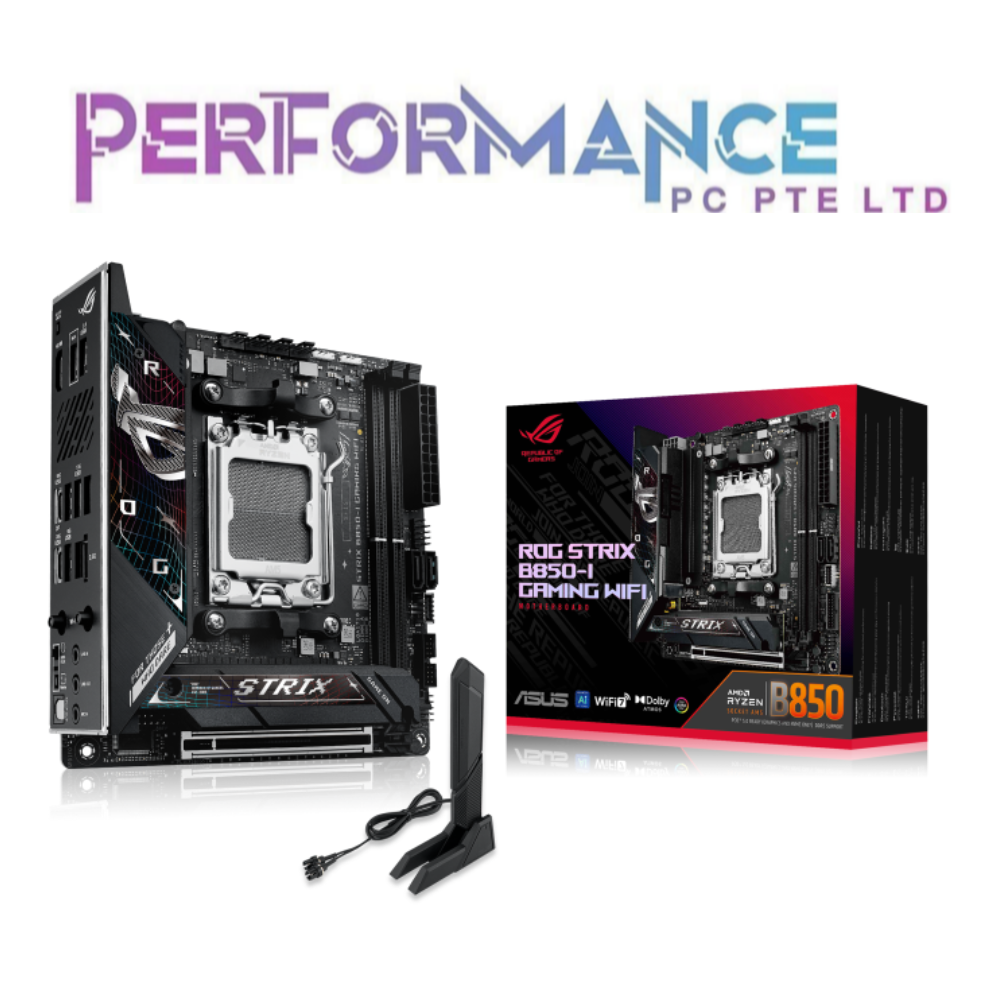 Asus ROG STRIX B850-I GAMING WIFI AM5 ITX Gaming Mobo Motherboard (3 YEARS WARRANTY BY AVERTEK ENTERPRISES PTE LTD)