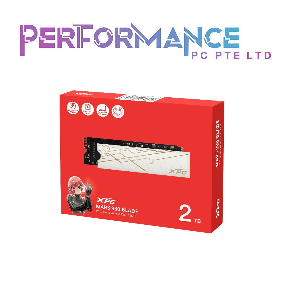 ADATA XPG MARS 980 BLADE 1TB/2TB/4TB PCLE GEN5 x4 M.2 2280 (5 YEARS WARRANTY BY CORBELL TECHNOLOGY PTE LTD)