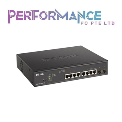 D-LINK 1100-10MPPV2 10-port Gigabit Smart Managed PoE++(242W)Switch 2-port Gigabit Uplinks (LIFE TIME WARRANTY BAN LEONG)