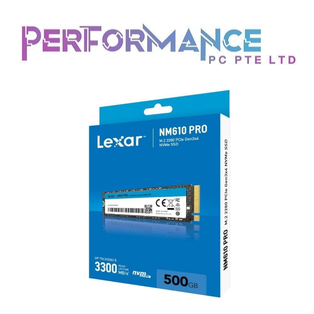 Lexar NM610 Pro M.2 2280 NVMe SSD 500GB/1TB / 2TB (3 YEARS WARRANTY BY TECH DYNAMIC PTE LTD)