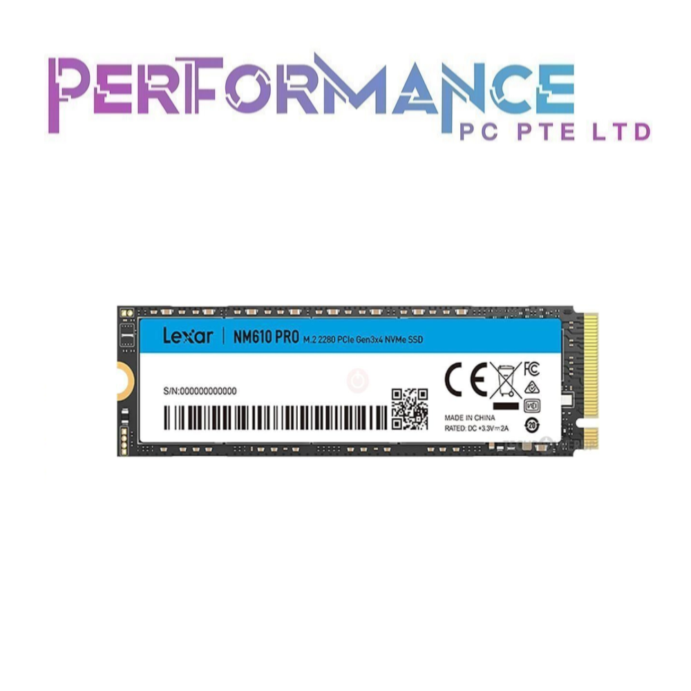 Lexar NM610 Pro M.2 2280 NVMe SSD 500GB/1TB / 2TB (3 YEARS WARRANTY BY TECH DYNAMIC PTE LTD)