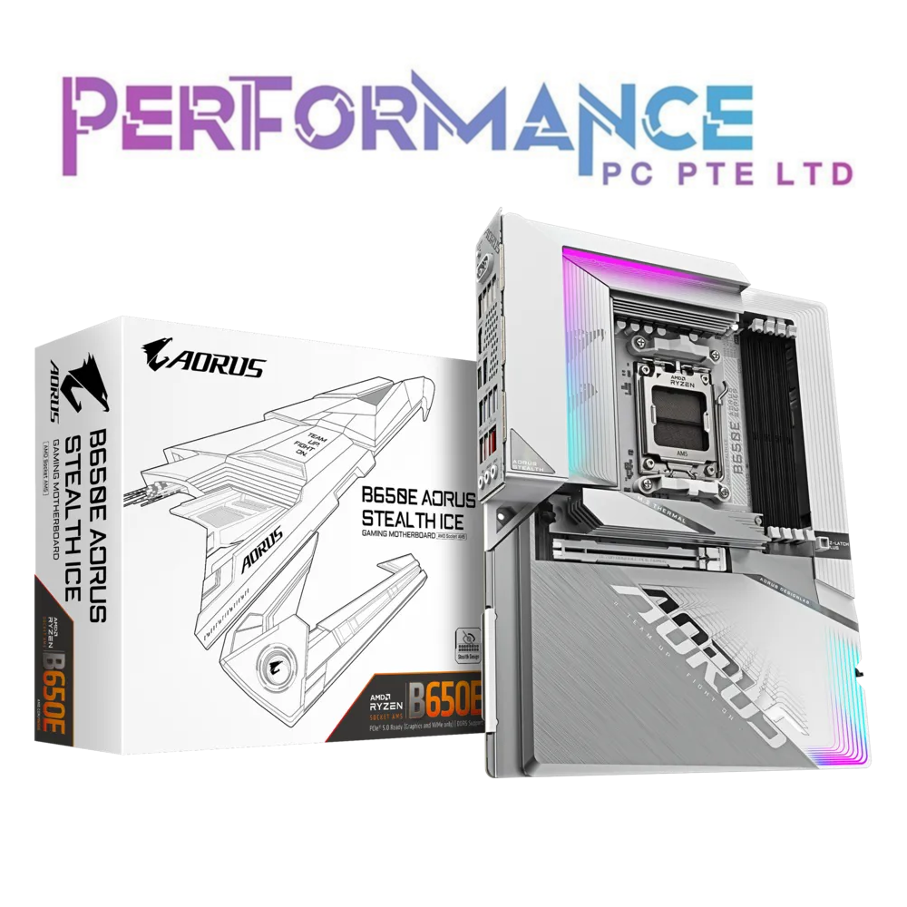 (Pre-Order) GIGABYTE B650E AORUS STEALTH ICE GAMING MOTHERBOARDS (3 YEARS WARRANTY BY CDL TRADING PTE LTD)