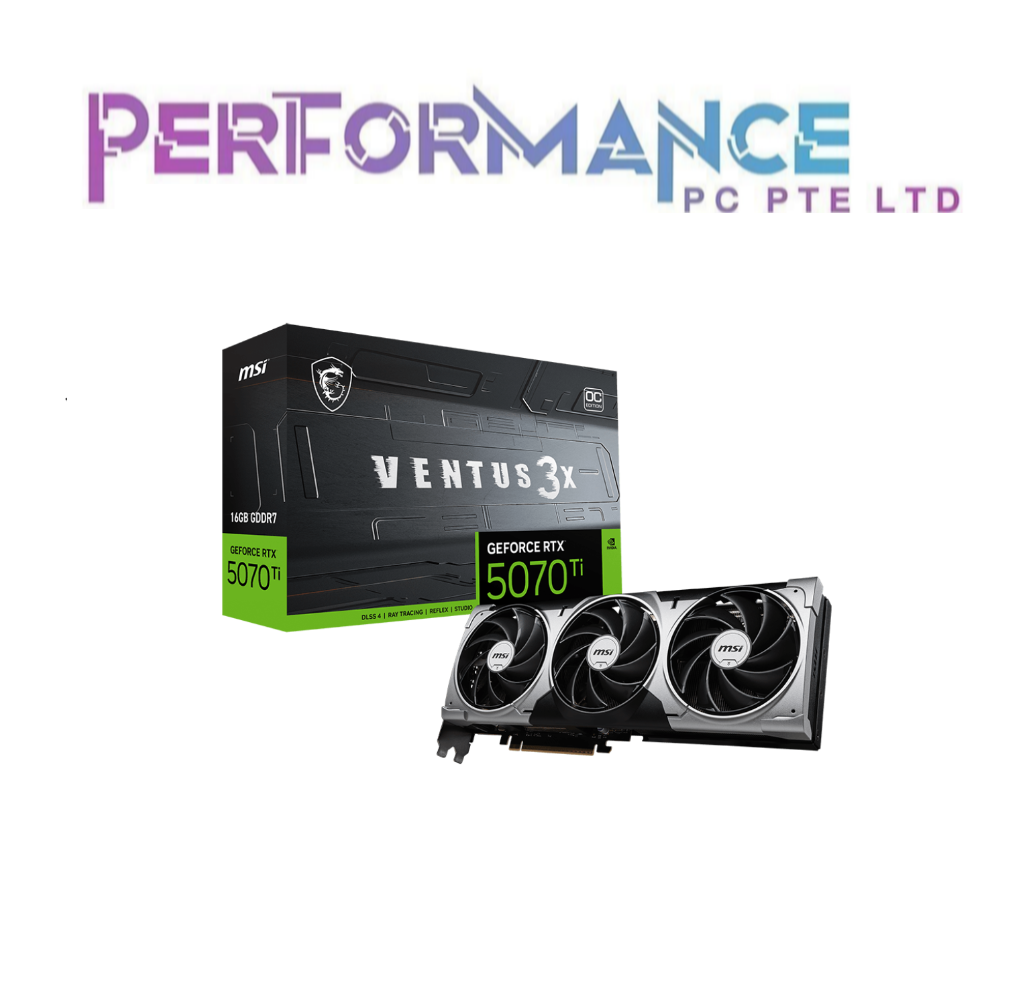 MSI GeForce RTX™ 5070 Ti 16G VENTUS 3X OC GRAPHICS CARD (3 YEAR WARRANTY BY CORBELL)