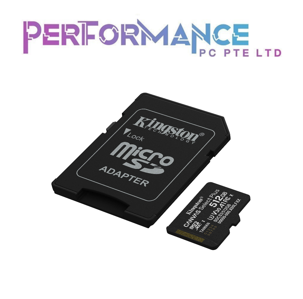 Kingston SDCS3 microSDXC CARD Canvas Select Plus Gen3 100MB/s  64GB /128GB /256GB /512GB /1TB (LIFETIME WARRANTY BY CONVERGENT)