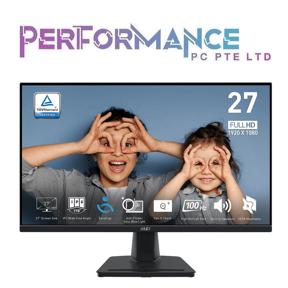 MSI PRO MP275 MP 275 M P 275 192x1080 FHD 1ms MPRT 4ms GTG 100Hz Gaming Monitor (3 YEARS WARRANTY BY CORBELL TECHNOLOGY PTE LTD)