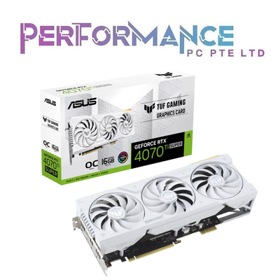 ASUS TUF Gaming GeForce RTX 4070 Ti RTX4070 Ti RTX 4070Ti RTX4070Ti SUPER 16GB GDDR6X OC Edition - Black/White (3 YEARS WARRANTY BY BAN LEONG TECHNOLOGY PTE LTD)