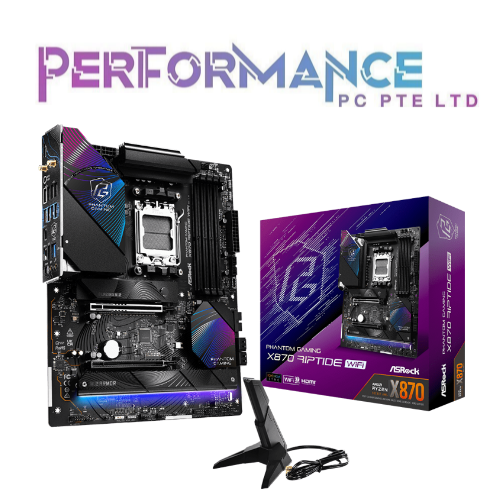 ASROCK X870 X 870 RIPTIDE WIFI 7 ATX AM5 Socket Gaming Motherboard (3 YEARS WARRANTY BY TECHDYNAMIC)