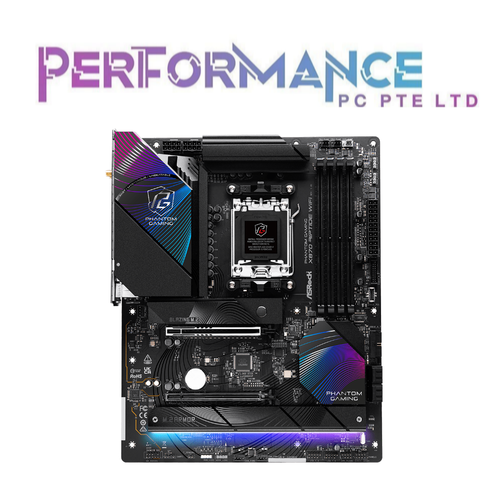 ASROCK X870 X 870 RIPTIDE WIFI 7 ATX AM5 Socket Gaming Motherboard (3 YEARS WARRANTY BY TECHDYNAMIC)