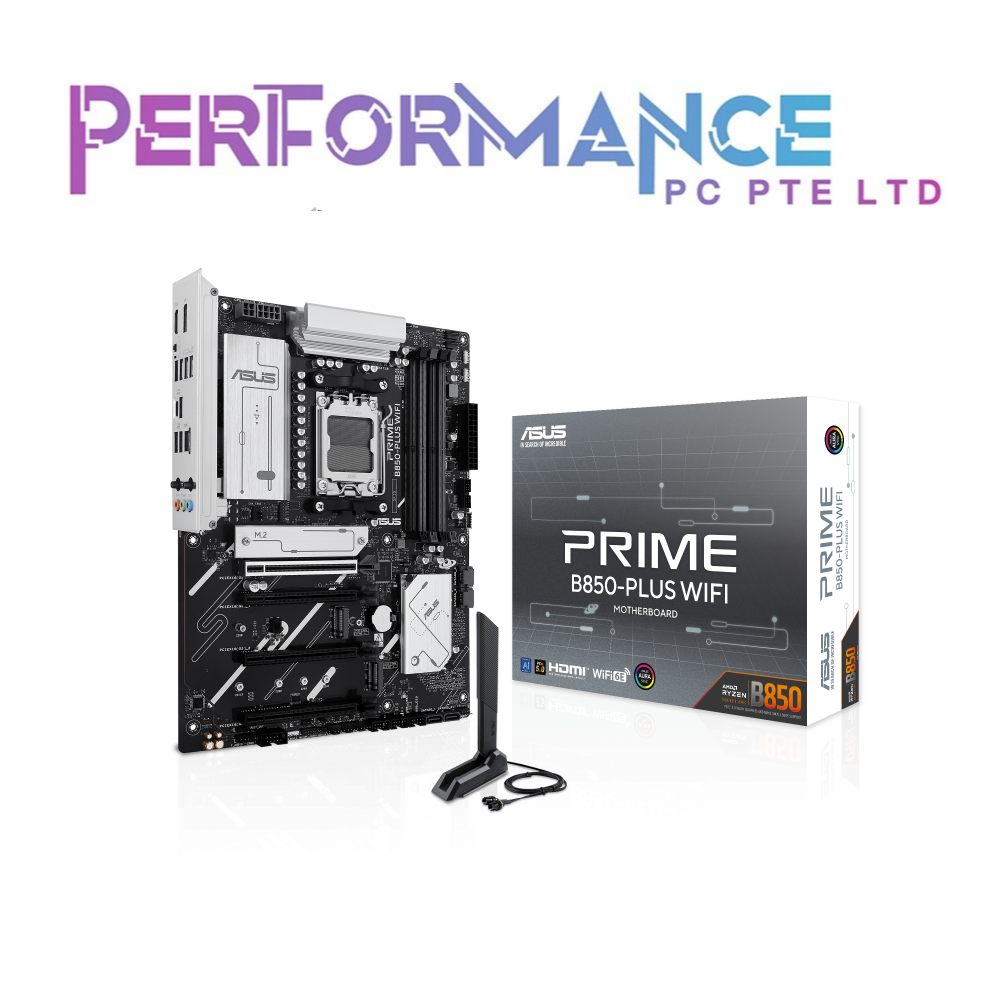 ASUS PRIME B850-PLUS WIFI CSM AMD B850 CHIPSET DDR5 MOTHERBOARD (3 YEARS WARRANTY BY BAN LEONG TECHNOLOGIES PTE LTD)
