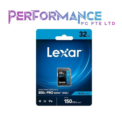 LEXAR HIGH PERFORMANCE 800x PRO SDHC™/SDXC™ UHS-I CARD BLUE SERIES (LIMITED LIFETIME WARRANTY BY TECH DYNAMIC PTE LTD)