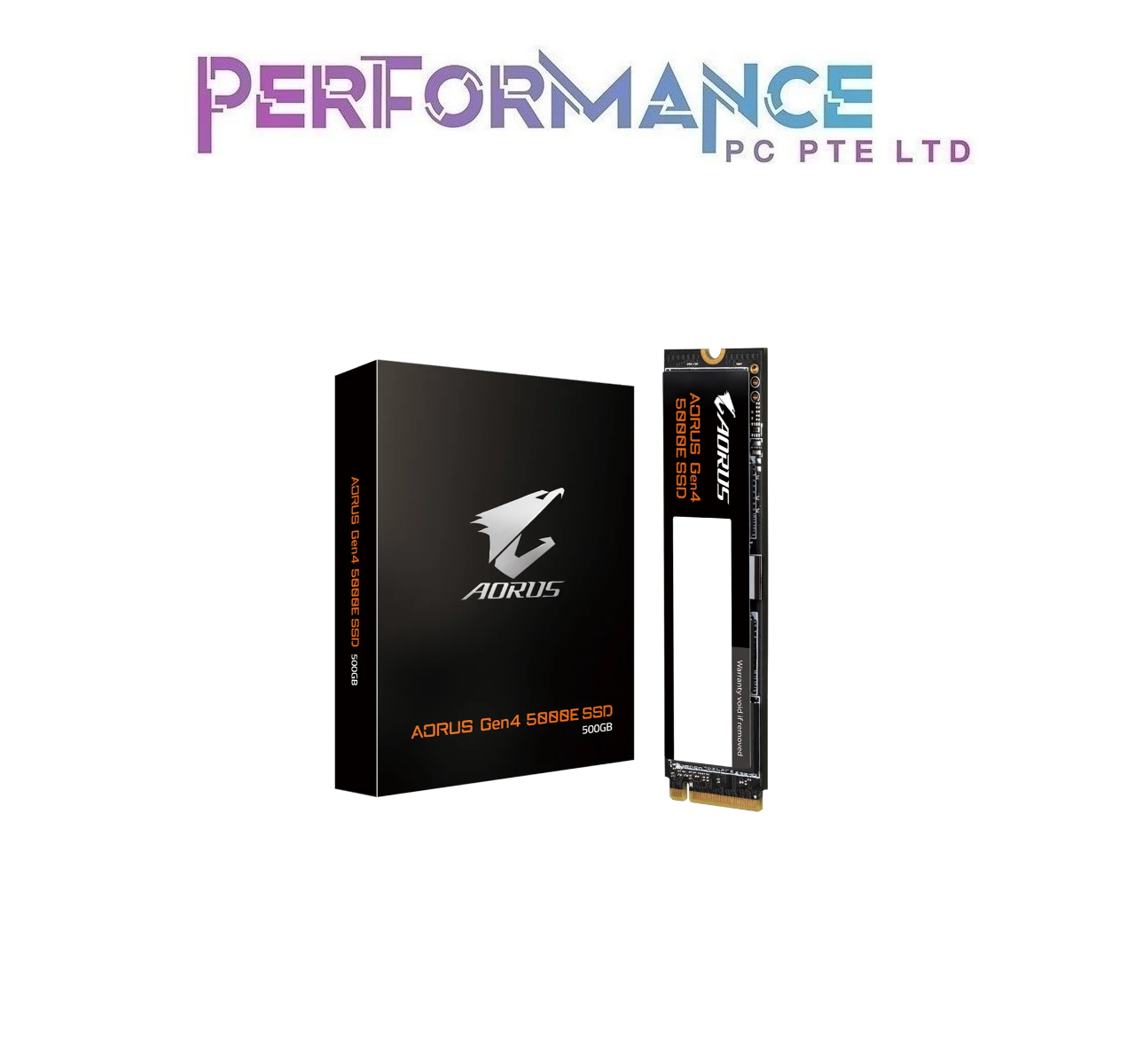 GIGABYTE AORUS NVMe 1.4 PCIe 4.0x4 M.2 SSD 500GB 3D TLC NAND (R5000 / W3800) with HEATSPREADER