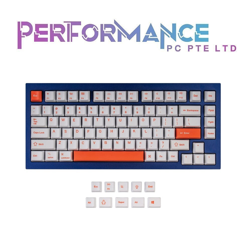 Keychron Keycap Retro/Ocean/Iceberg/Forest/Unicorn/Wheat Grey/Black White/Orange White/Beach Dye-Sub PBT OEM Profile for Q1,Q2,K2 (1 YEAR WARRANTY BY TECH DYNAMIC PTE LTD)