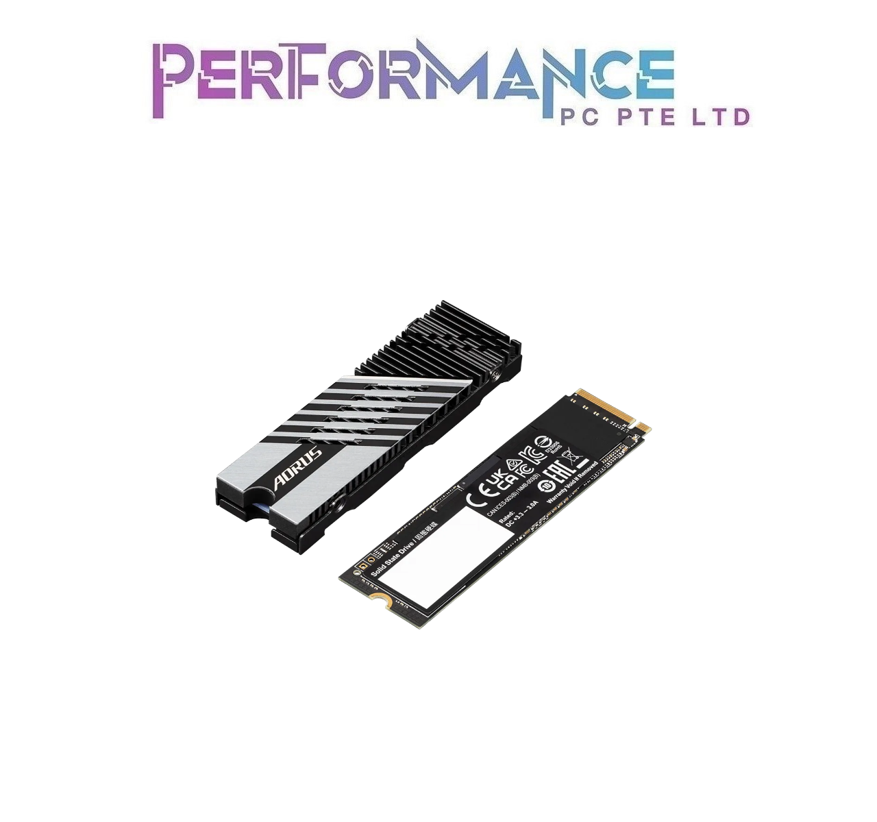 GIGABYTE AORUS NVMe 1.4 PCIe 4.0x4 M.2 SSD 2TB (R7300 / W6850) with HEATSPREADER