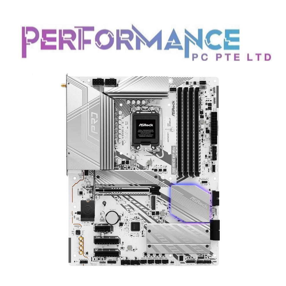 ASrock Z890 Z 890 Pro RS WiFi White ATX Gaming Motherboard (3 YEARS WARRANTY BY TECHDYNAMIC)
