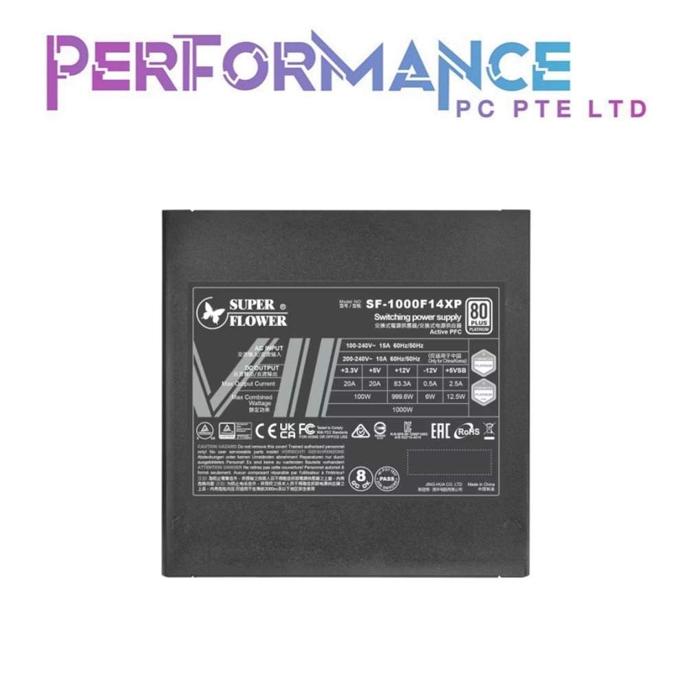 SUPERFLOWER LEADEX VII PLATINUM PRO 850W/1000W ATX 3.1 BLACK POWER SUPPLY (5 YEARS WARRANTY BY TECH DYNAMIC PTE LTD)