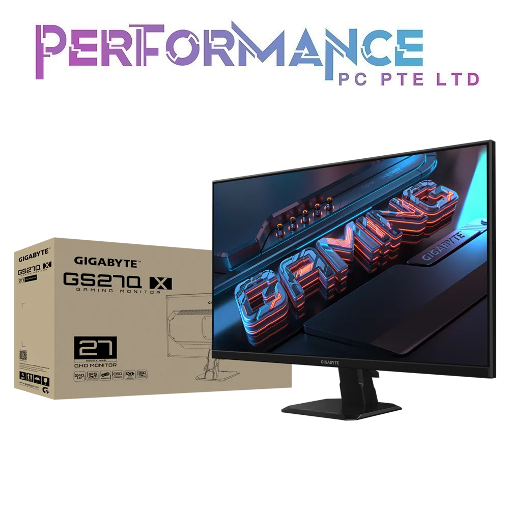 GIGABYTE  GS27Q X 27" 2560 x 1440 240 Hz/OC 250Hz Gaming Monitor (3 YEARS WARRANTY BY TECHDYNAMIC PTE LTD)