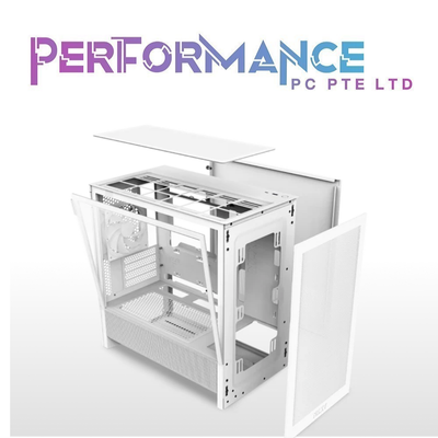 (2025) NZXT H3 Flow Micro ATX Airflow Case BLACK/WHITE (2 YEARS WARRANTY BY TECH DYNAMIC PTE LTD)