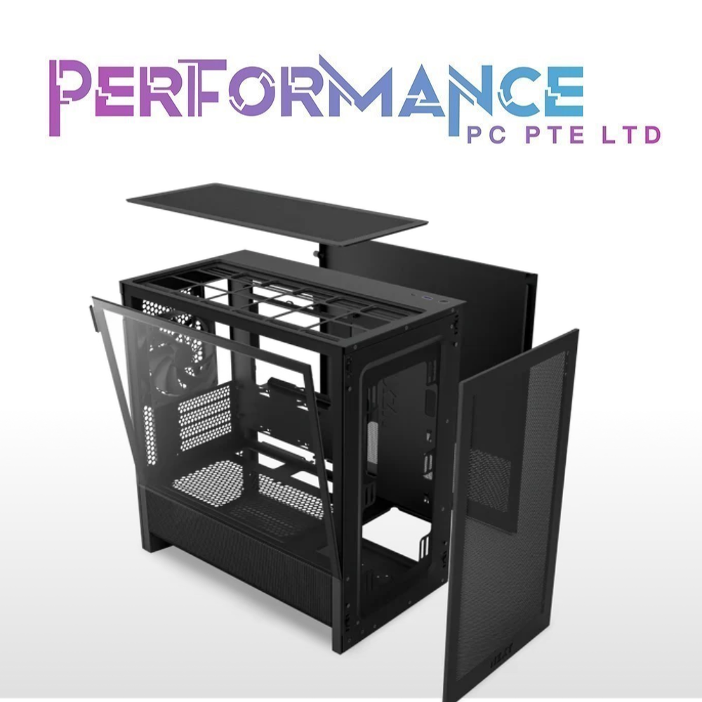 (2025) NZXT H3 Flow Micro ATX Airflow Case BLACK/WHITE (2 YEARS WARRANTY BY TECH DYNAMIC PTE LTD)
