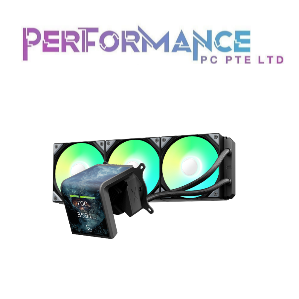 TRYX PANORAMA SE 360 ARGB Liquid Cooler Black / White 6.5 inch curved amoled screen (6 YEARS WARRANTY BY BAN LEONG TECHNOLOGY PTE LTD)+(2 YEARS WARRANTY (FOR SCREEN) BY BAN LEONG TECHNOLOGY PTE LTD)