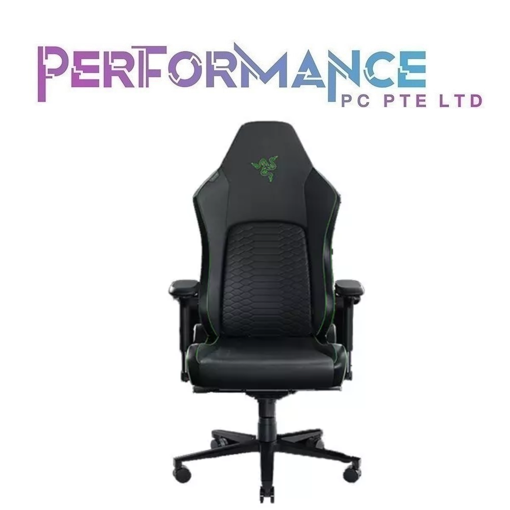 Razer Iskur V2 - Gaming Chair with Built-In Lumbar Support - NASA+AP Packaging Black/Green / Black / Dark Grey (2 YEARS WARRANTY BY BAN LEONG TECHNOLOGY PTE LTD)