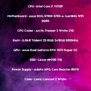 Fiscal 03 - Gefore RTX 4070 Super AI PC {Powered by Asus}