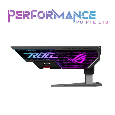 ASUS ROG Herculx Graphics Card Anti-Sag Holder Bracket (Solid Zinc Alloy Construction, Easy Toolless Installation, Included Spirit Level, Adjustable Height, Wide Compatibility, Aura Sync RGB) (1 YEAR WARRANTY BY Ban Leong Technologies Ltd)