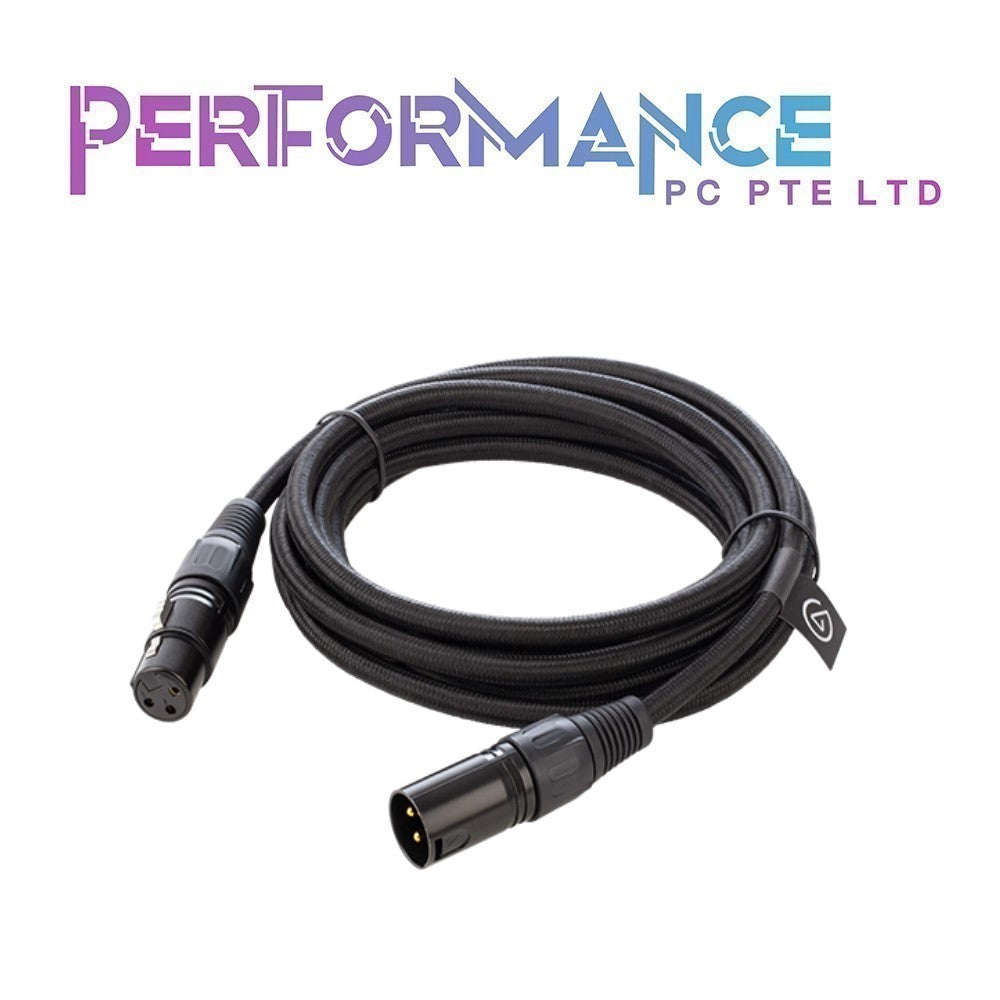 Elgato XLR Microphone Cable - Shield Microphone Cable, for Mic & Balanced Analog Line Levels, 3M (2 YEARS WARRANTY BY CONVERGENT SYSTEMS PTE LTD)