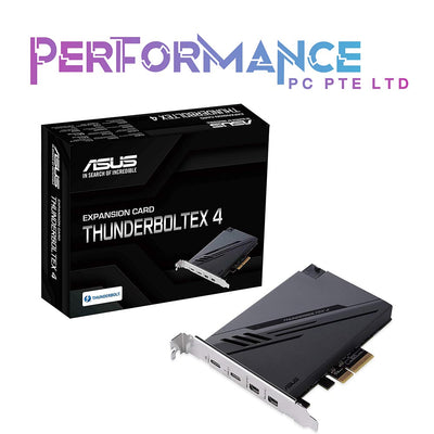 ASUS ThunderboltEX 4 with Intel® Thunderbolt™ 4 JHL 8540 Controller, 2 USB Type-C Ports, up to 40Gb/s bi-Directional Bandwidth, DisplayPort 1.4 Support, up to 100W Quick Charge (1 YEAR WARRANTY BY Ban Leong Technologies Ltd)