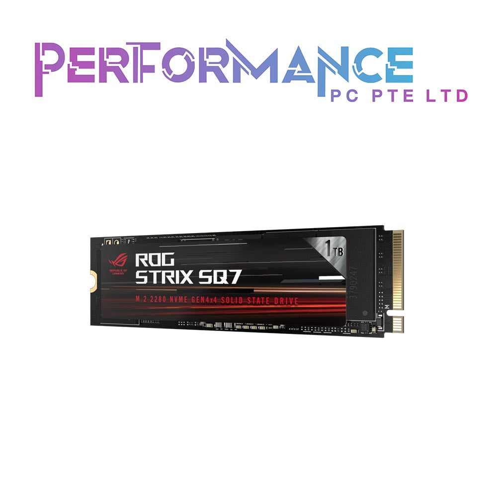 ASUS ROG Strix SQ7 Gen4 SSD 1TB M.2 PCIe Gen 4 ×4 NVMe delivers up to sequential 7000/6000 MB/s read and write speeds (5 YEARS WARRANTY BY BAN LEONG TECHNOLOGIES PTE LTD)