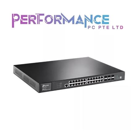 TP-LINK T3700G-28TQ Jetstream 28-Port Gigabit Stackable L3 Managed Switch (3 YEARS WARRANTY BY BAN LEONG TECHNOLOGIES PTE LTD)