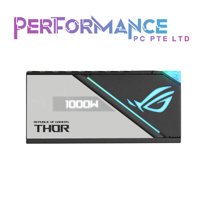 ASUS ROG Thor 1000P 1000W Platinum II Power Supply ATX 3.0 PCIE 5 12 Pin PCIE Connector (10 YEARS WARRANTY BY BAN LEONG TECHNOLOGIES PTE LTD)