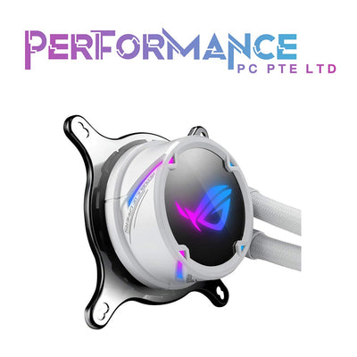 ASUS ROG Strix LC 360 RGB White Edition all-in-one liquid CPU cooler with Aura Sync RGB, and triple ROG 120mm addressable RGB radiator fans (5 YEARS WARRANTY BY BAN LEONG TECHNOLOGIES PTE LTD)