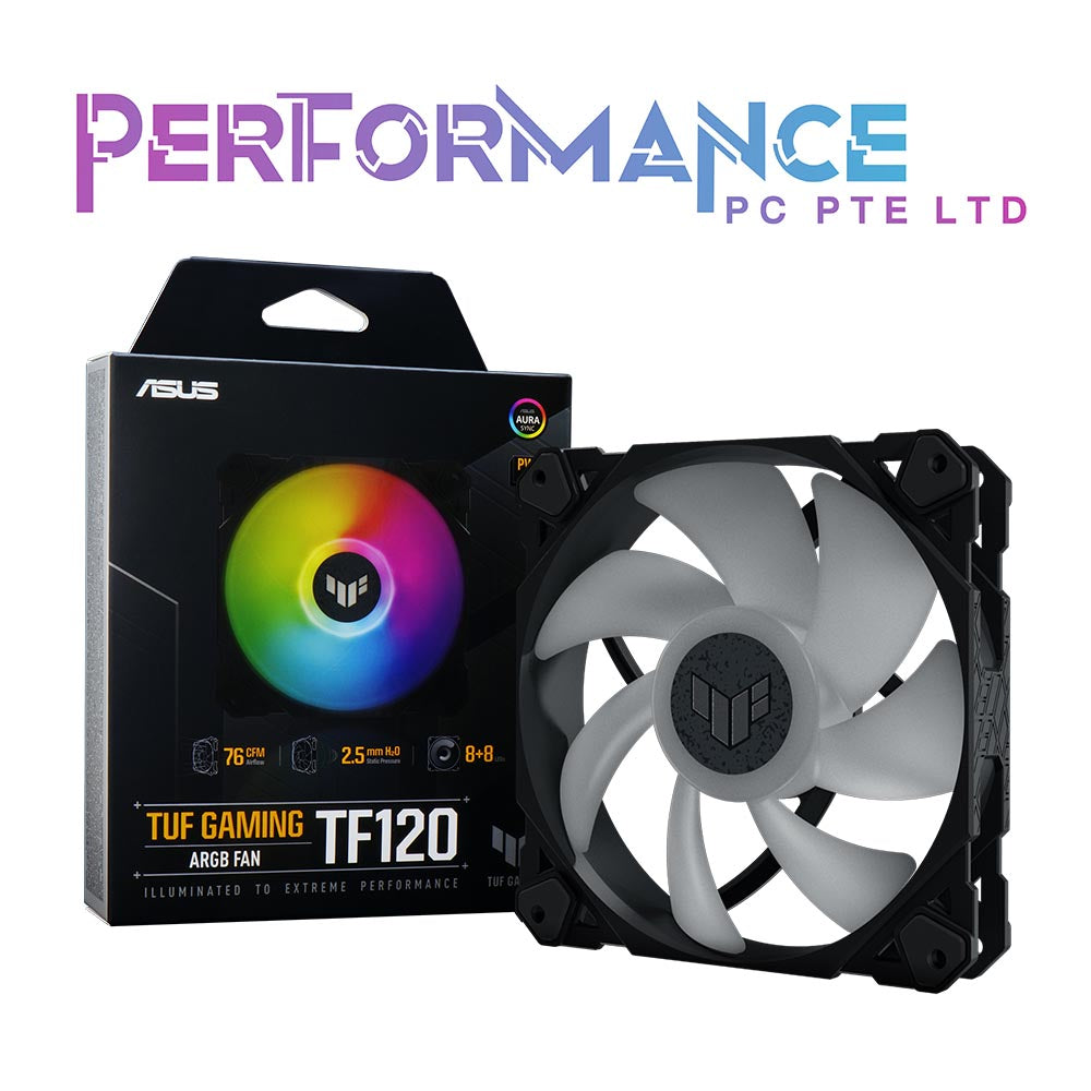 ASUS TUF Gaming TF120 ARGB Fan - Triple Fan Kit with ARGB Controller (2 YEARS WARRANTY BY BAN LEONG TECHNOLOGIES PTE LTD)