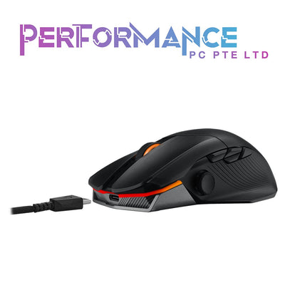 ASUS ROG Chakram X Gaming Mouse - Tri-Mode Connectivity (2.4GHz RF, Bluetooth, Wireless), 36000 DPI Sensor, 8000 Hz Polling, Detachable Joystick, Paracord USB-C Cable, Aura Sync RGB, Qi Charging, Black (2 YEARS WARRANTY BY BAN LEONG TECHNOLOGIES PTE LTD)