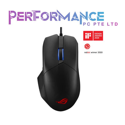 ASUS Optical Gaming Mouse - ROG Chakram Core | Wired Gaming Mouse | Programmable Joystick, 16000 dpi Sensor, Push-fit Switch Sockets Design, Adjustable Mice Weight, Stealth Button, RGB Mouse (2 YEARS WARRANTY BY BAN LEONG TECHNOLOGIES PTE LTD)