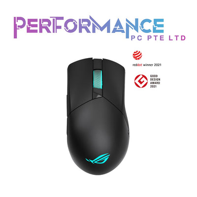 ASUS ROG Gladius III Wireless/Wired Gaming Mouse (Tri-Mode Connectivity with 2.4GHz and Bluetooth LE, Tuned 19,000 DPI Sensor, Hot Swappable Push-Fit II Switches, Ergo Shape, ROG Omni Mouse Feet) (2 YEARS WARRANTY BY BAN LEONG TECHNOLOGIES PTE LTD)