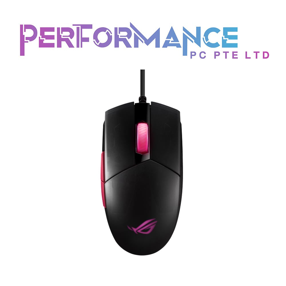 ASUS Optical Gaming Mouse - ROG Strix Impact II Electro Punk Edition | 6,200 DPI Sensor | Wired Gaming Mouse for PC | Ultimate Comfort | Aura Sync RGB, Armoury II (2 YEARS WARRANTY BY BAN LEONG TECHNOLOGIES PTE LTD)