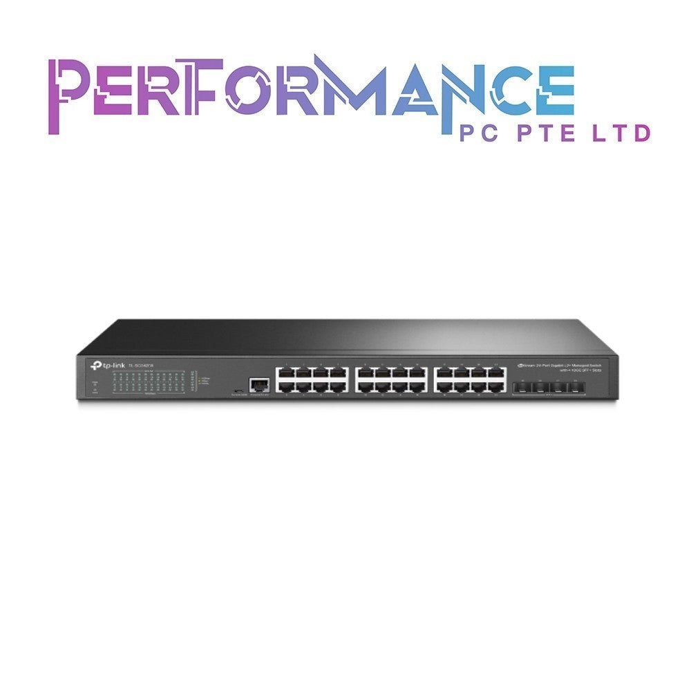 TP-Link TL-SG3428X | 24 Port Gigabit Switch, 4 x 10GE SFP+ Slots | L2+ Smart Managed | Omada SDN Integrated | IPv6 | Static Routing | Support QoS, IGMP & LAG (3 YEARS WARRANTY BY BAN LEONG TECHNOLOGIES PTE LTD)