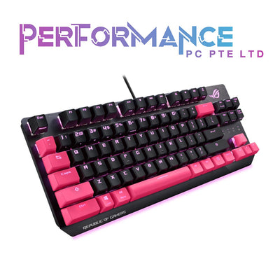 ASUS ROG Strix Scope TKL Electro Punk Mechanical Gaming Keyboard | Cherry MX Red Switches | 2X Wider Ctrl Key for Greater FPS Precision | Gaming Keyboard for PC | Aura Sync RGB Lighting, Quick-Toggle (2 YEARS WARRANTY BY BAN LEONG TECHNOLOGIES PTE LTD)